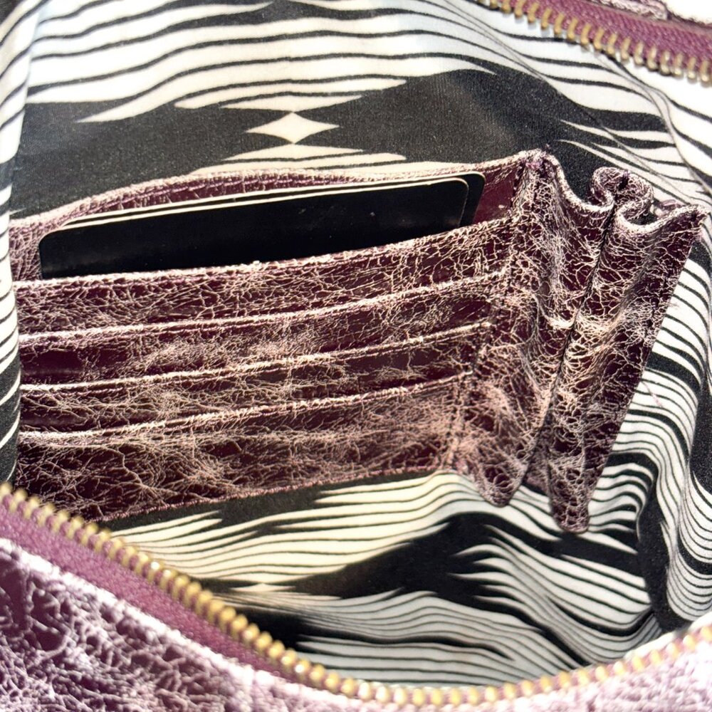 Latico Leather Convertible Tote/Backpack/Shoulder Bag Purple - Picture 7 of 7